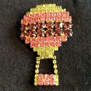 Vintage New Austrian Crystal Balloon Brooch